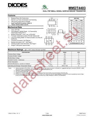 MMDT4403-7-F datasheet  